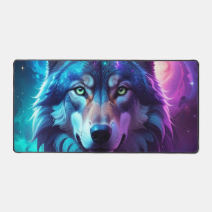 Galaxy Wolf Cosmic Schreibtischunterlage
