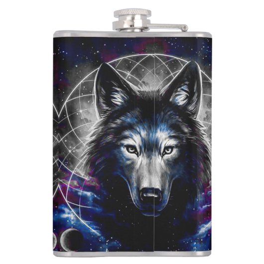 Galaxy Wolf Flachmann (Rückseite)