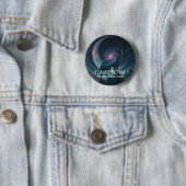 Galaxy Wolf Silhouette with Mystical Nebula Moon Button (Beispiel)