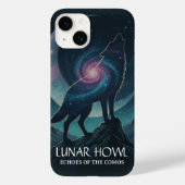 Galaxy Wolf Silhouette with Mystical Nebula Moon Case-Mate iPhone Hülle (Rückseite)