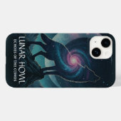 Galaxy Wolf Silhouette with Mystical Nebula Moon Case-Mate iPhone Hülle (Rückseite (Horizontal))