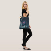 Galaxy Wolf Silhouette with Mystical Nebula Moon Tasche (Am Model)