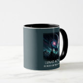 Galaxy Wolf Silhouette with Mystical Nebula Moon Tasse (VorderseiteRechts)