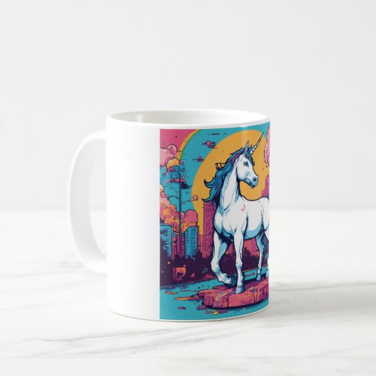 GalaxyGlimmer Unicorn-T-Shirt Kaffeetasse (Vorderseite Links)