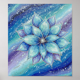 GalaxyMistFlower Poster