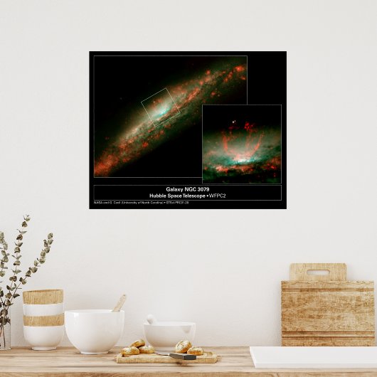 GalaxyNGC3079-2001-28a Poster (Küche)