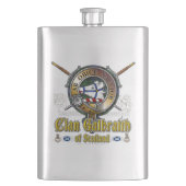 Galbraith Clan Abzeichen Flachmann (Vorderseite)