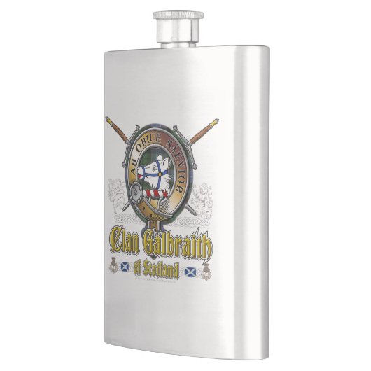 Galbraith Clan Abzeichen Flachmann (Links)