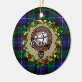 Galbraith Clan Abzeichen & Tartan Personalisierte Keramik Ornament (Links)