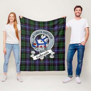 Galbraith Modern Clan Abzeichen Tartan Kariert Fleecedecke