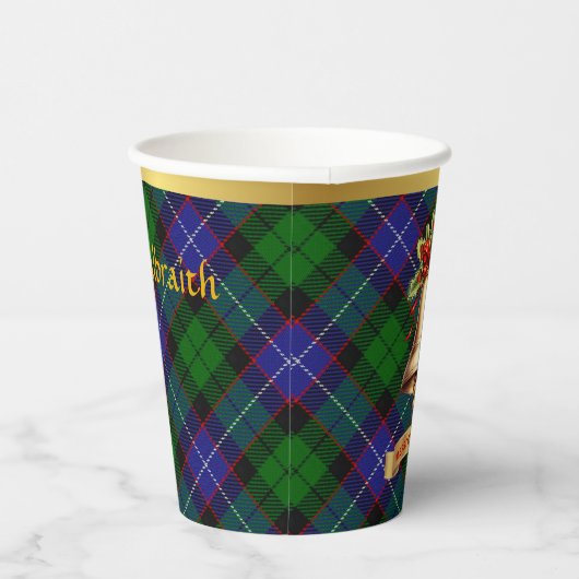 Galbraith Personalisiert Tartan Christmas Pappbecher (Rechts)