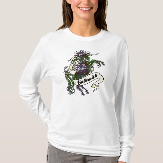 Galbraith Tartah Einhorn T-Shirt (Vorderseite)