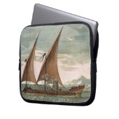 Galeere unter Segel, fliegender Standard des Laptopschutzhülle (Vorderseite Links)