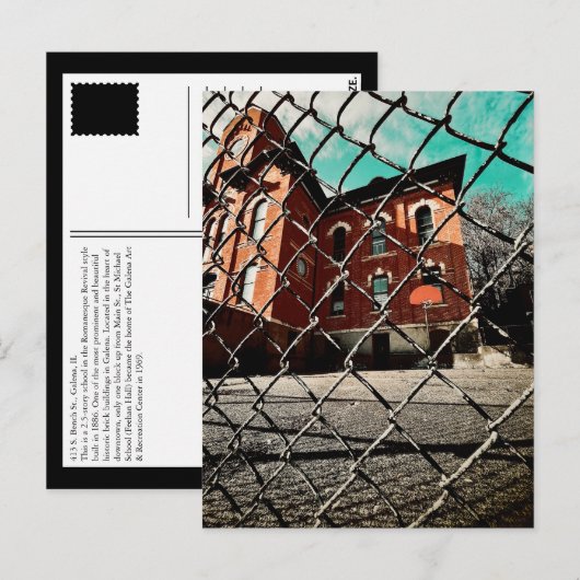 Galena feehan historisches Gebäude Postkarte (Vorne/Hinten)