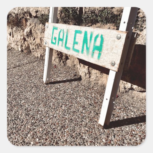 Galena-Gehweg Quadratischer Aufkleber (Vorderseite)