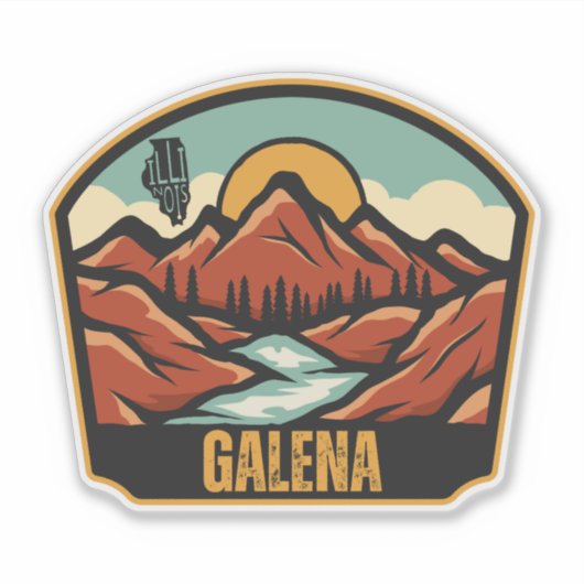 Galena, Illinois Aufkleber (Vorderseite)
