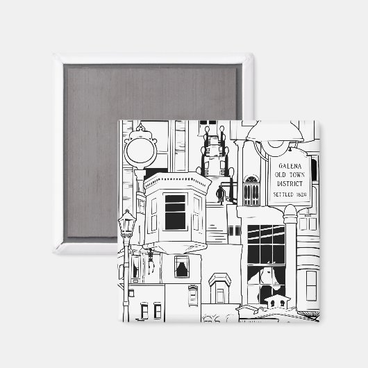 Galena illinois Collage Magnet (Vorderseite/Rückseite)