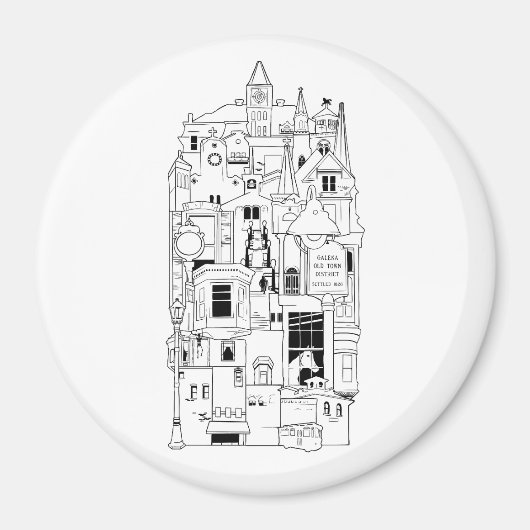 Galena illinois Collage Magnet (Vorne)