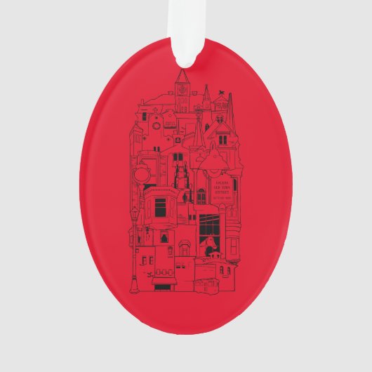 Galena illinois Collage Ornament (Rückseite)