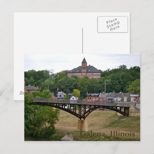 Galena, Illinois Postkarte (Vorne/Hinten)