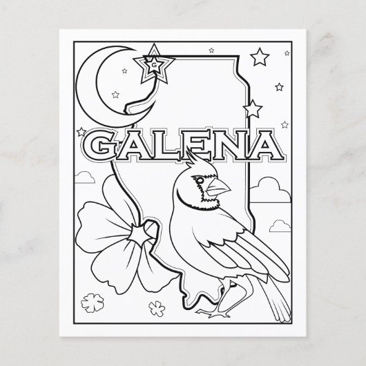Galena illinois Staat-Farbseite Flyer (Vorne)