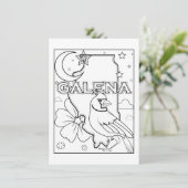 Galena illinois Staat Kontur Einladung (Stehend Vorderseite)
