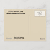 Galena, Illinois, USA Postkarte (Rückseite)