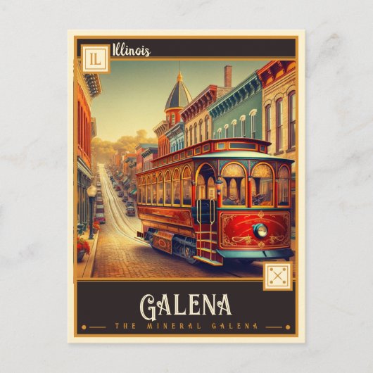 Galena, Illinois | VINTAG Postkarte (Vorderseite)