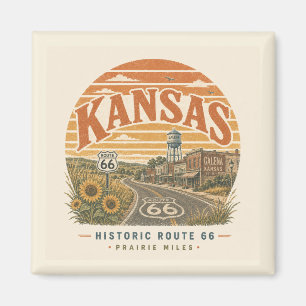 Galena Kansas Historische Route 66 Prairie Sonnenu Magnet