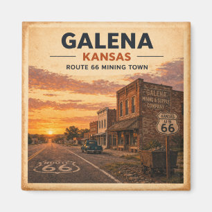 Galena Kansas Route 66 Bergbaustadt Sonnenuntergan Magnet