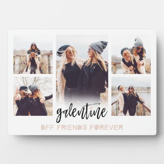 Galentine BESTE FREUNDIN Friends Forever Foto Coll Fotoplatte (Vorderseite)