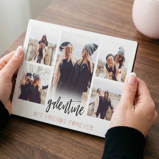 Galentine BESTE FREUNDIN Friends Forever Foto Coll Fotoplatte