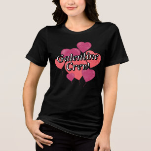 Galentine-Crew-Herz-Ballon Valentinstag Tri-Blend Shirt