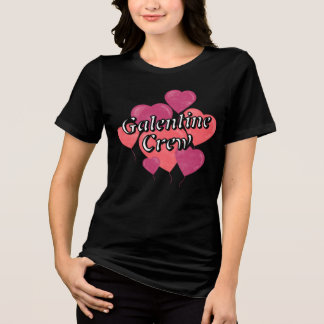 Galentine-Crew-Herz-Ballon Valentinstag Tri-Blend Shirt