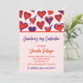 Galentine Einladung Rosa und Rot Valentine Moderne (Stehend Vorderseite)