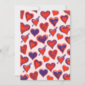 Galentine Einladung Rosa und Rot Valentine Moderne (Rückseite)