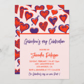 Galentine Einladung Rosa und Rot Valentine Moderne (Vorne/Hinten)