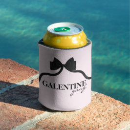 Galentine Gang Friend Valentine Black Bow Dosenkühler
