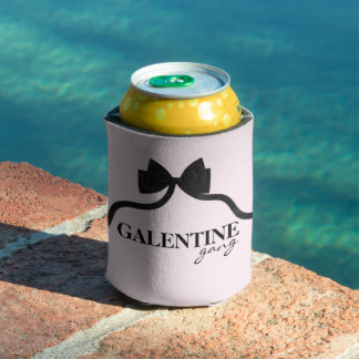 Galentine Gang Friend Valentine Black Bow Dosenkühler