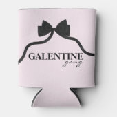 Galentine Gang Friend Valentine Black Bow Dosenkühler (Vorderseite)