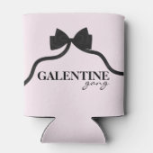 Galentine Gang Friend Valentine Black Bow Dosenkühler (Rückseite)