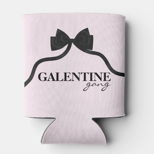 Galentine Gang Friend Valentine Black Bow Dosenkühler (Rückseite)