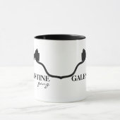 Galentine Gang Friend Valentine Black Bow Tasse (Zentrum)
