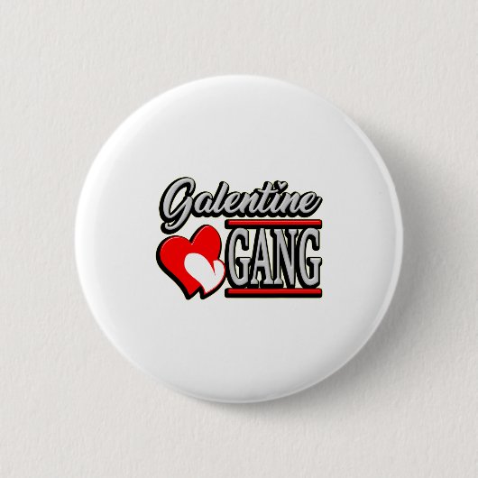 Galentine Gang Funny Valentines Day With The Gir Button (Vorderseite)