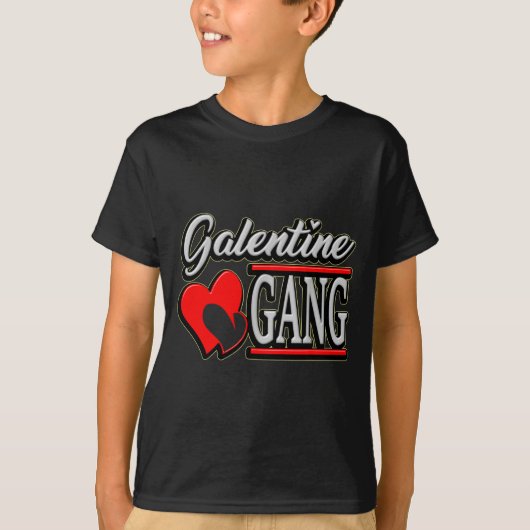 Galentine Gang Funny Valentines Day With The Gir  T-Shirt (Vorderseite)