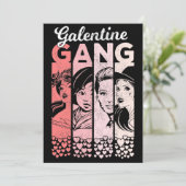 Galentine Gang Vintage Valentine Frauengesichte (Stehend Vorderseite)