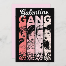 Galentine Gang Vintage Valentine Frauengesichte