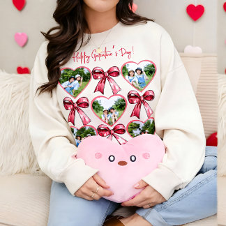 Galentine Herz Foto Schleife Collage Cozy Freundin Sweatshirt