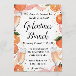 Galentine Mimosa Brunch Party Invite Personalized Einladung