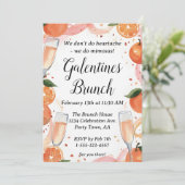 Galentine Mimosa Brunch Party Invite Personalized Einladung (Stehend Vorderseite)